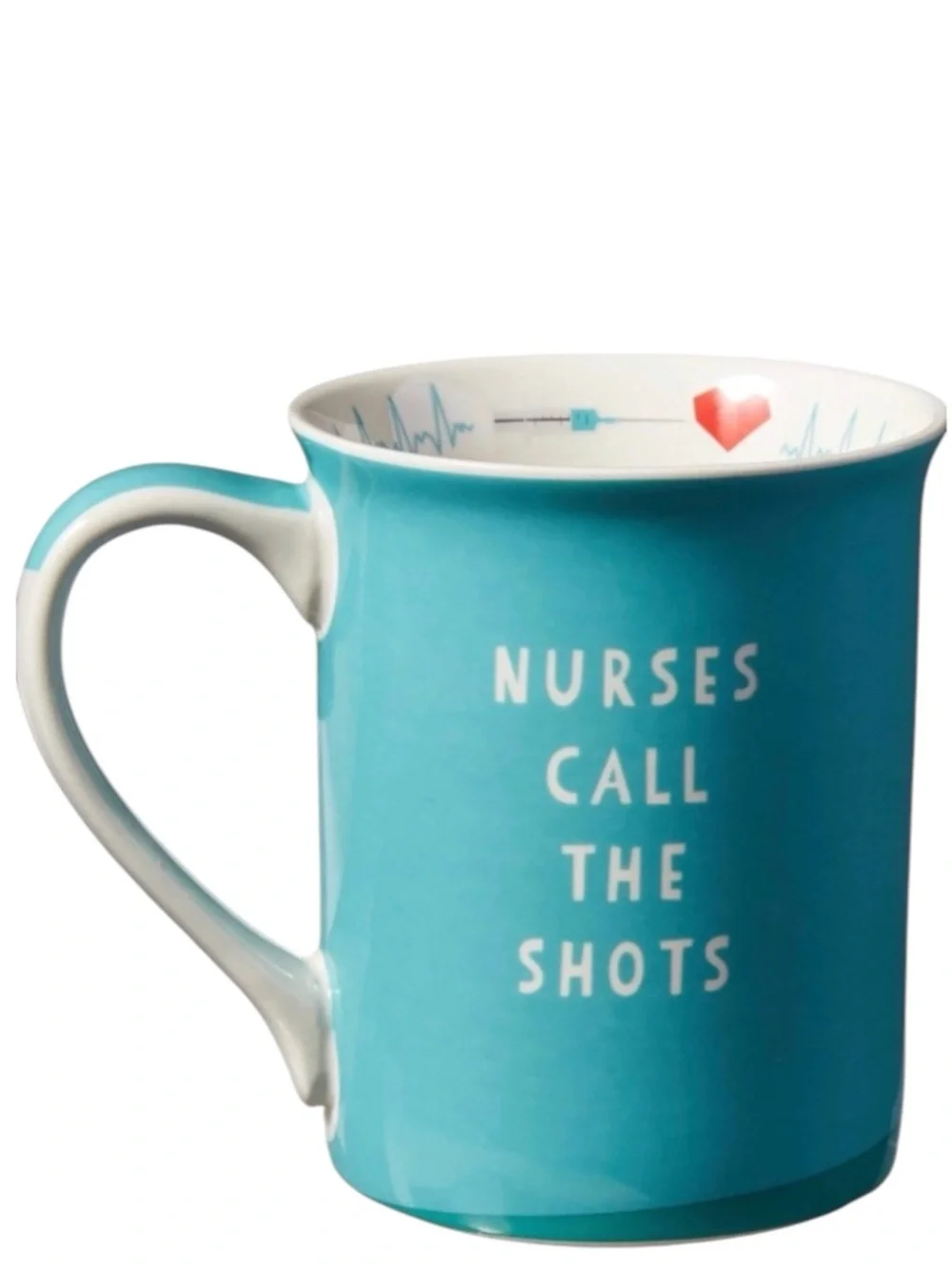 Enesco Our Name is Mud Nurse Stoneware Mug Blue Green Turquoise Nurses Day